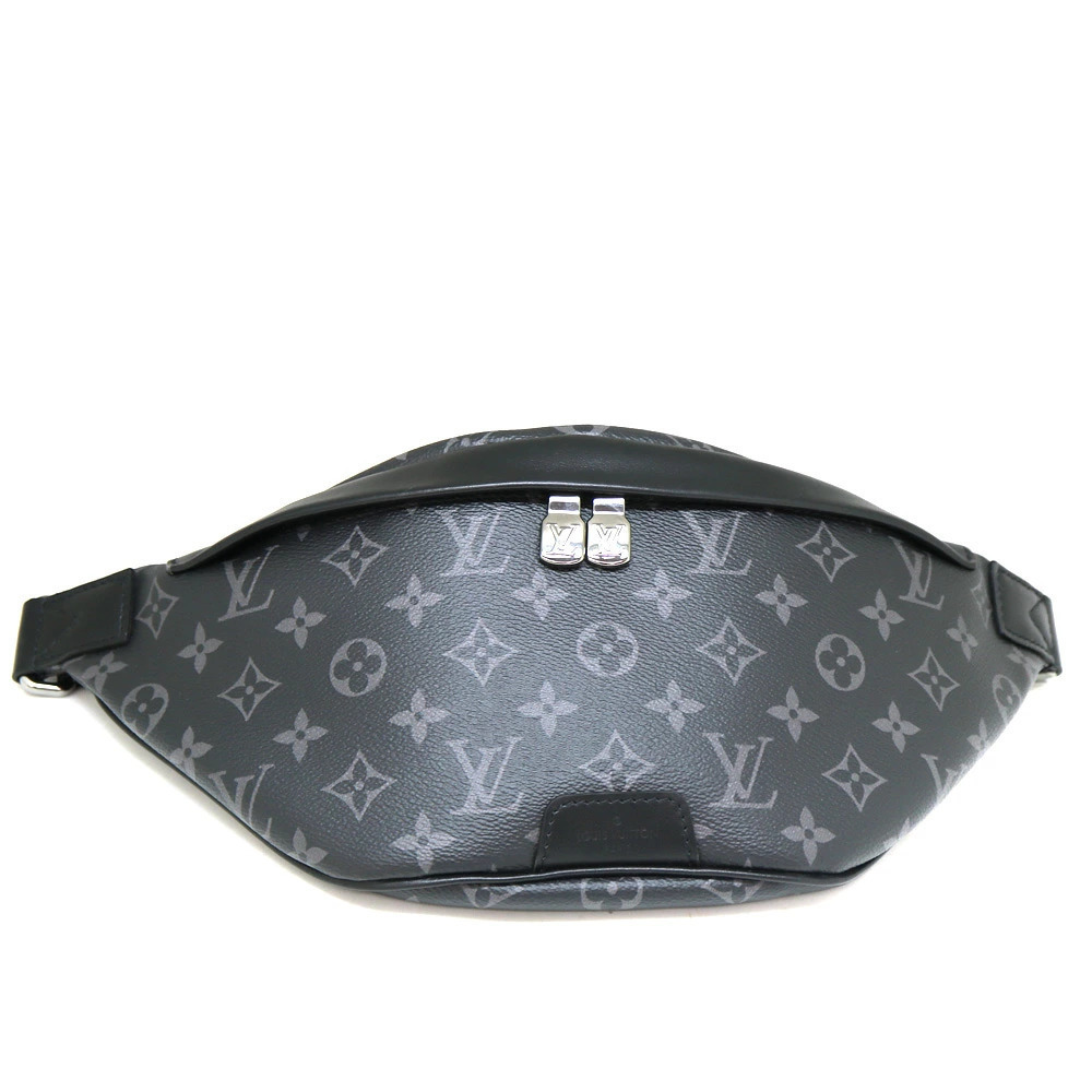 Louis Vuitton Bum Bum Black Crossbody Bag Gray Discovery Eclipse Body Belt